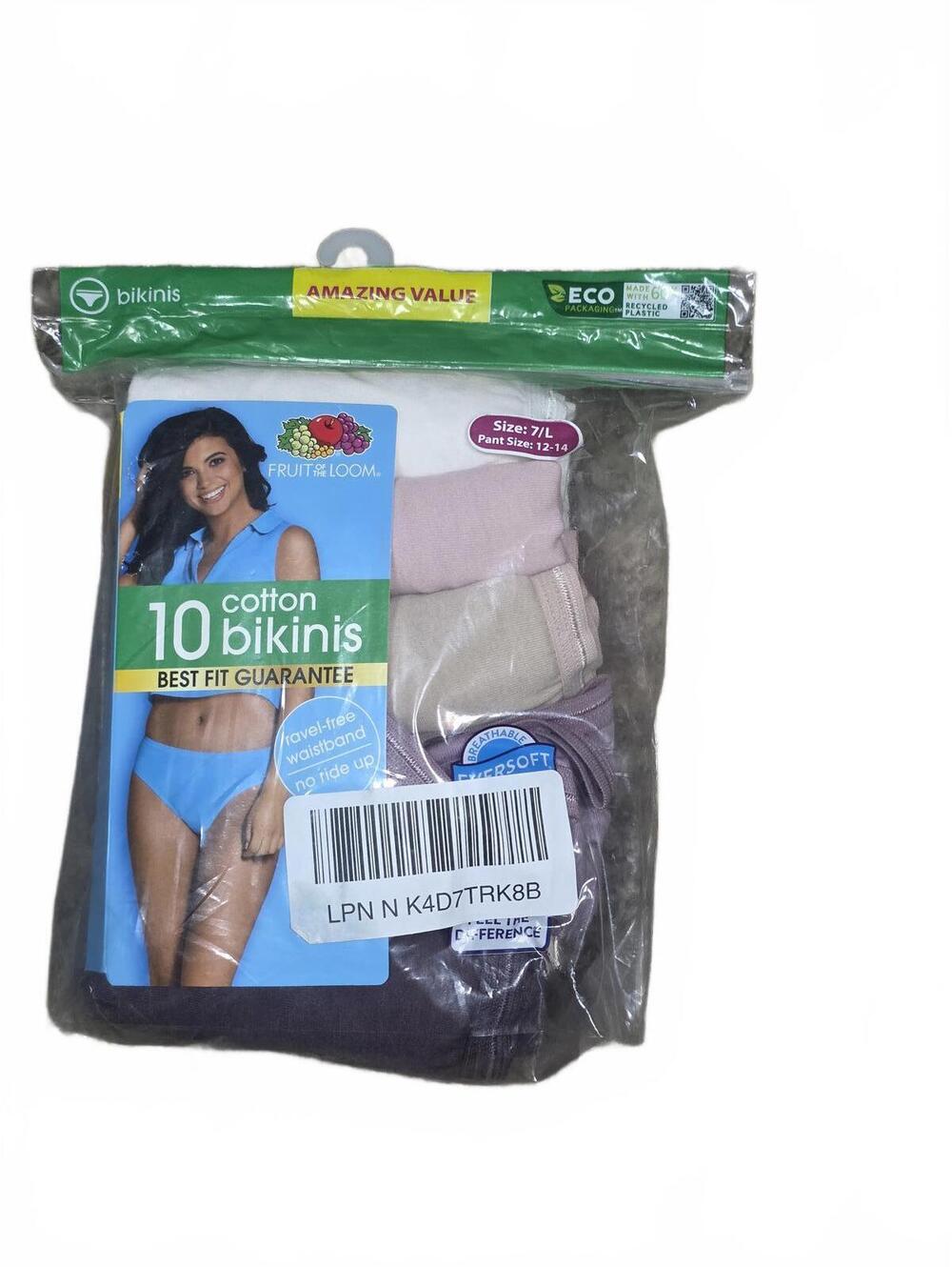 Fruit of the Loom Womens Eversoft Cotton Bikini 10 Count Assorted Neutrals, 7
